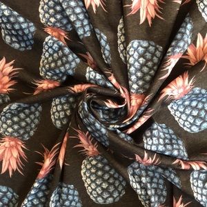 Pineapple 🍍 print funky knit stretch fabric